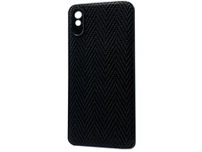 Накладка Leather Weaving Redmi 9A black - 1