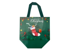 Сумка Новорічна Merry Christmas Sock 31x17x31 green - 1