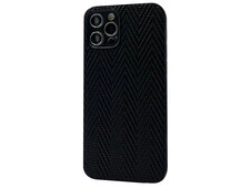 Накладка Leather Weaving iPhone 13 Pro black - 1