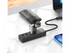 USB 3.0 HUB Hoco HB25 4 in1 Type-C to USB3.0+USB2.0*3 (0.25m) black - 6