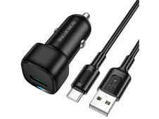 АЗП Borofone BZ34 1USB 18W + кабель Type-C black - 1