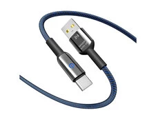 Кабель YOKI Smart SM31 Type-C 3A (1.2m) black/blue - 2