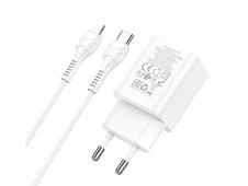 МЗП HOCO N28 20W 1Type-C/1USB + кабель Type-C-Lightning white - 3