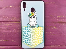 Накладка Pocket Animal Samsung M20 единорог - 1