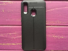 Накладка шкіра Autofocus P Smart(19) black - 1