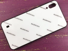 TPU+Glass Balenciaga Samsung M10 White - 3