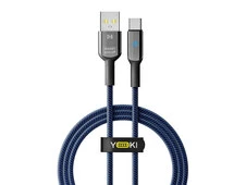 Кабель YOKI Smart SM31 Type-C 3A (1.2m) black/blue - 1