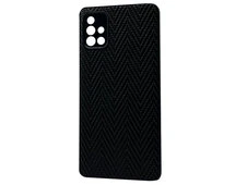 Накладка Leather Weaving Samsung A51 black - 1