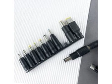 Кабель живлення для ноутбука 65W USB Type-C на DC 10 in 1 (Black) - 2