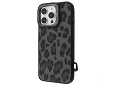 Kajsa Glamorous Collection Leopard Pattern back case MagSafe iPhone 16 Pro black - 1