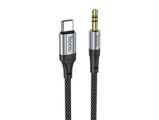 Кабель AUX Hoco UPA26 3.5 to Type C (1m) black - 1