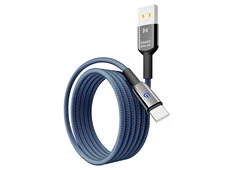 Кабель YOKI Smart SM31 Type-C 3A (1.2m) black/blue - 3