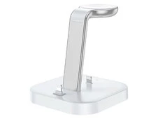 Wireless Charger Hoco CW43 Graceful 3in1 2 lightning+MagSafe AppleWatch white - 1