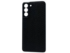 Накладка Leather Weaving Samsung S21 FE black - 1