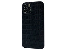 Накладка Leather Crocodile iPhone 13 Pro black - 1