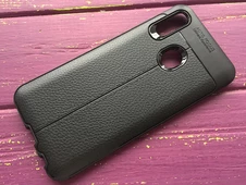 Накладка шкіра Autofocus P Smart(19) black - 3