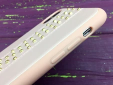 Накладка Leather metal iPhone Xs Max Pink - 3