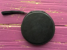 Чохол для навушників к/з круг black - 1