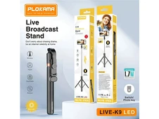 Монопод-трипод PLOKAMA LIVE-K9 Led(1.7m/1 led лампа) black - 4