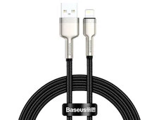 Кабель Baseus Cafule Metal Lightning 2.4A (0.25m) black - 1