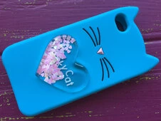 3D КОШКИ Любов iPhone 4 Синий - 3