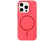 Case soft touch "NO LOGO" MagSafe низ iP 15 Pro (29) neon peach - 1