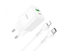 МЗП HOCO N28 20W 1Type-C/1USB + кабель Type-C-Lightning white - 1