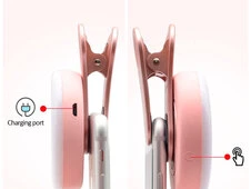 Макро лінза LQ-190 + led flash light pink - 4