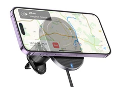 Держатель Hoco HW12 Магнитный Беспроводной Type-C черный - 2