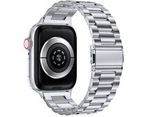 Metal Band 3-Bead Watch 42(ser.1-3)/44/45/46/49mm matte Silver - 2