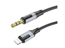 Кабель AUX Borofone BL19 3.5 to Lightning (1m) black - 1