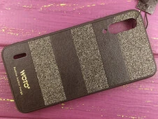 Чехол Кожа SIBLING glitter Mi A3/CC9e Black - 3