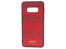 Накладка шкіра SIBLING glitter Samsung S10e Red - 1