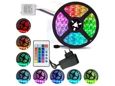 LED стрічка світлодіодна 220V RGB 2835 5m 12V з пультом - 2