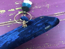 Велюр + підвіска iPhone 6 blue - 3