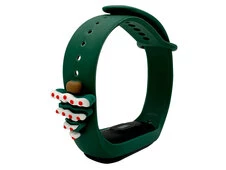 Ремінець Cartoon New Year Mi Band 5/6 Christmas tree snow green - 2