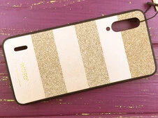 Накладка Кожа SIBLING glitter Mi A3/CC9e Gold - 3