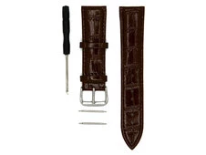 Ремінець Genuine Leather Croco Xiaomi Amazfit/Bip/Samsung 20mm brown - 2