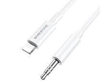 Кабель AUX Borofone BL18 3.5 to Lightning (1m) white - 2