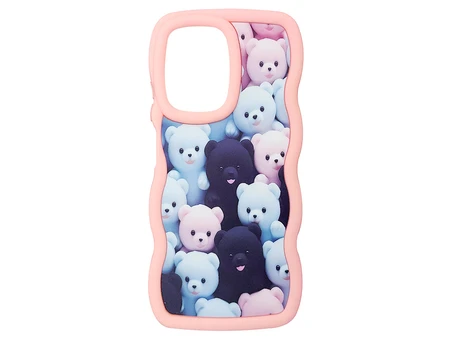 TPU Wavy Sides Poco X5 pro 5G/Redmi Note 12 Pro Bears pink