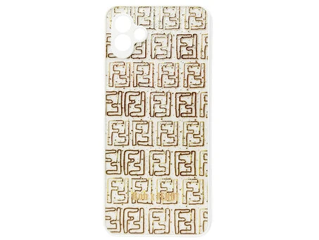 TPU+PC Marlble case Samsung A04 Fendi white