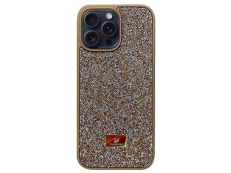 Чохол Swarovski Grainy Diamonds iPhone 16 Pro Max gold