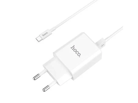 МЗП HOCO C62A 2USB/2.1A + кабель Micro white