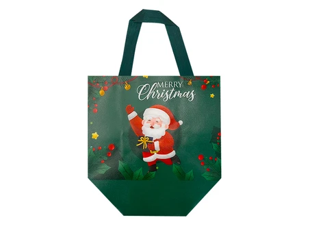 Сумка Новорічна Merry Christmas Santa Claus 31x17x31 green