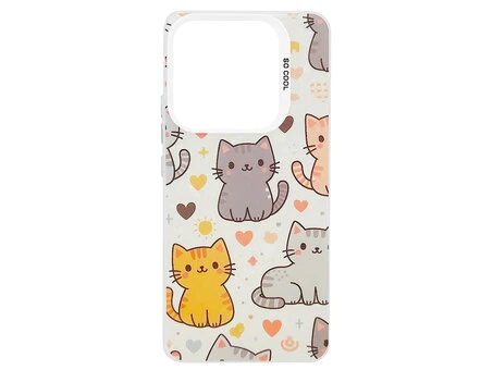 Накладка So Cool Print Glitter Shell Redmi Note 14 cats