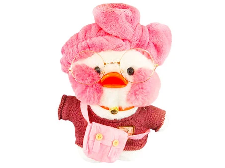 LaLa fan White sweater dark red