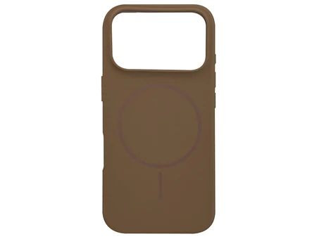 Case soft touch "NO LOGO" MagSafe низ iP 17 Pro (99) milk chocolate