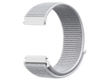 Ремінець Nylon Xiaomi Amazfit/Bip/Samsung 20mm gray/white
