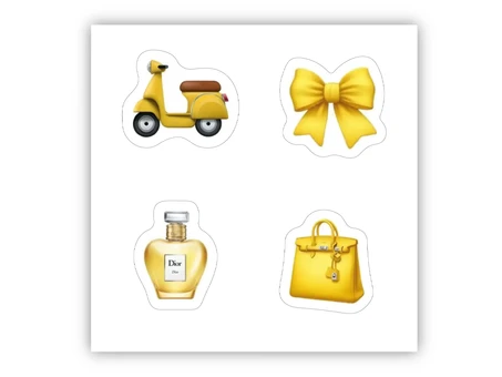 Набір 3D стікерів мікро Stix Yellow Aesthetic Emoji