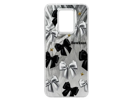 Накладка Paint Stroke Bowknot Redmi Note 9s/Note 9 Pro/Note 9 Pro Max silver